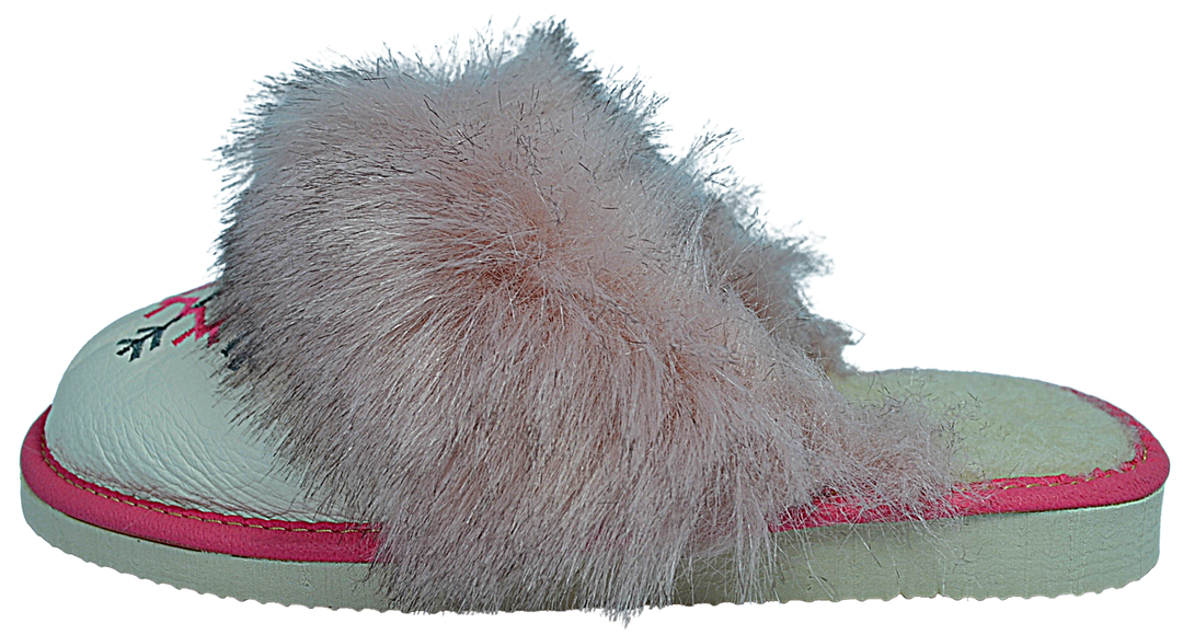 Skylar - Women real leather wool slippers - Reindeer Leather