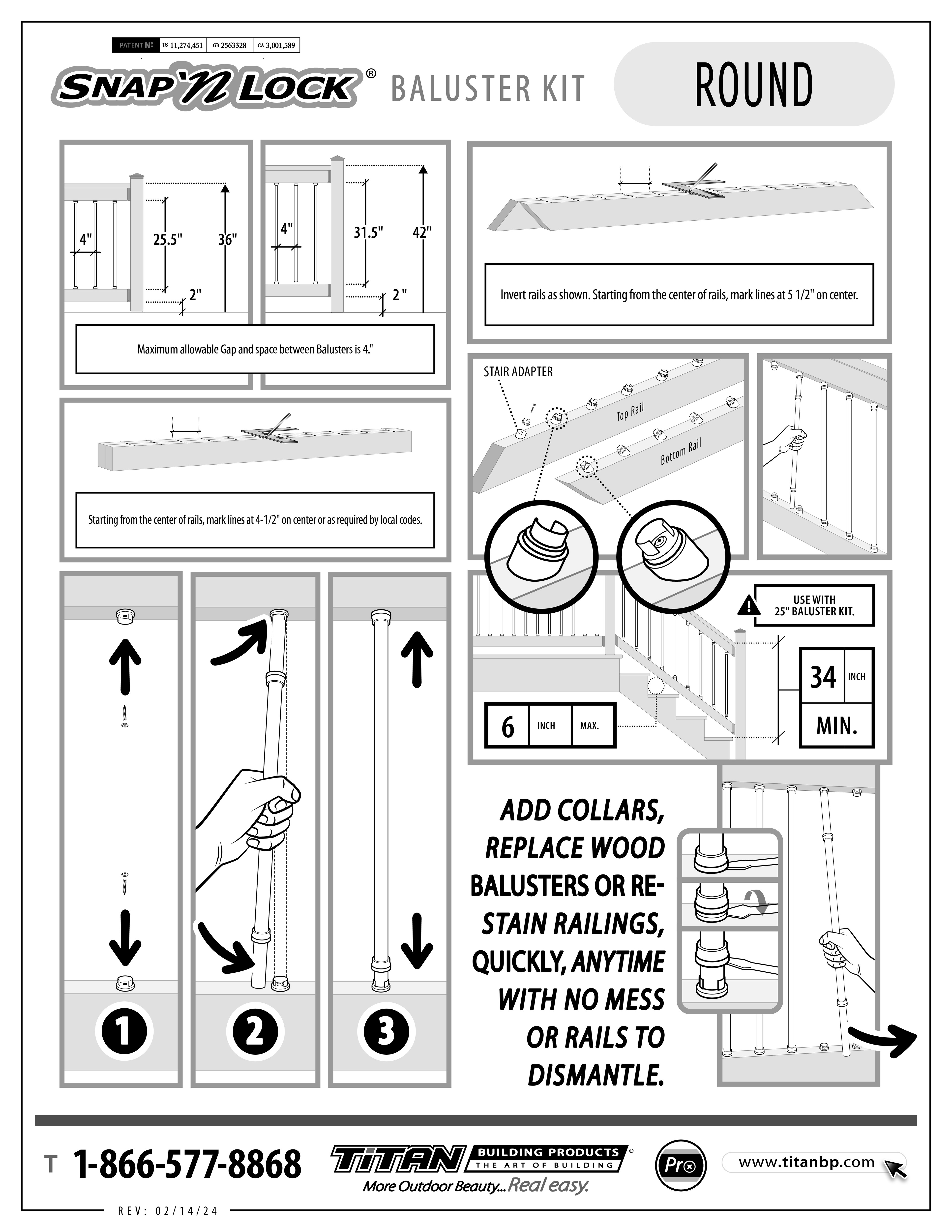 Snap'n Lock Baluster Instructions