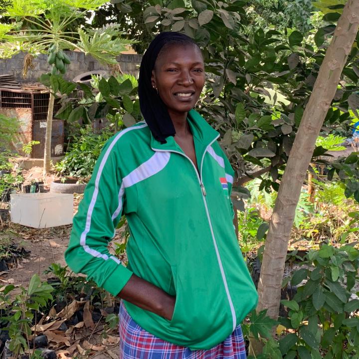 Aimee has an amazing garden in Brikama