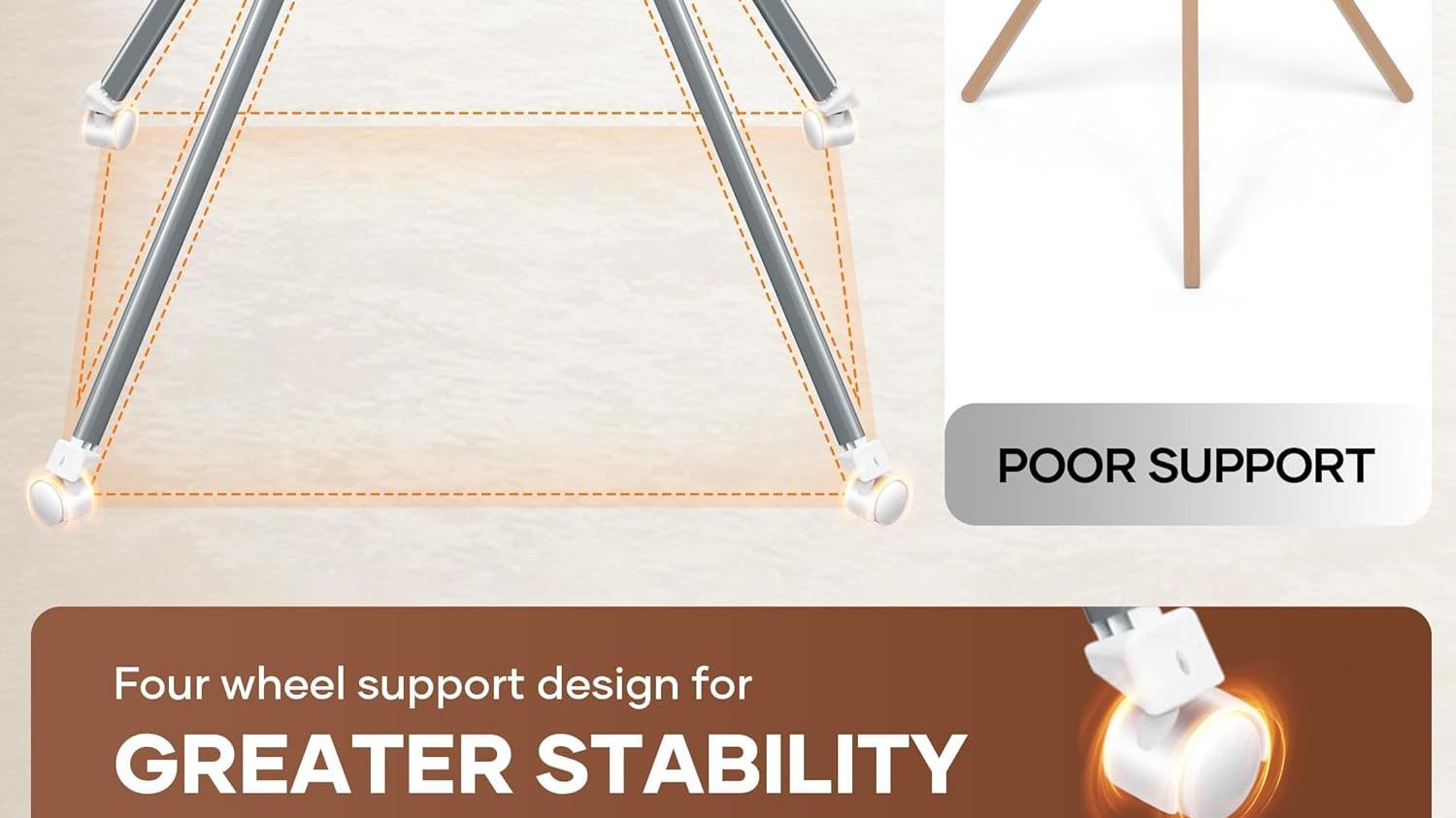 Portable Clothes Line for Travel Ease of Installation and Stability