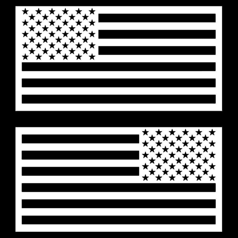 American Flag Magnets White