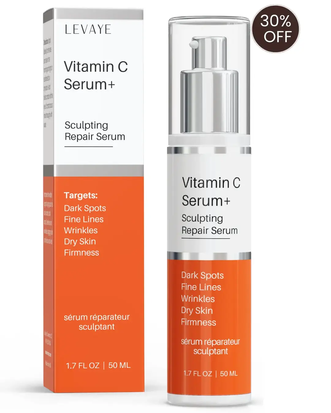vitamin c serum box and bottle