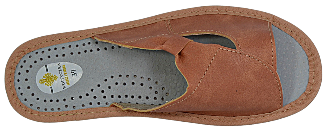 Lillian - Women leather slides - Reindeer Leather