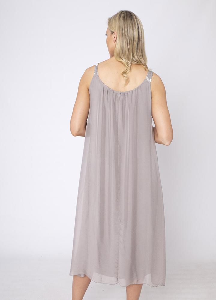 Sleeveless Silk Dress