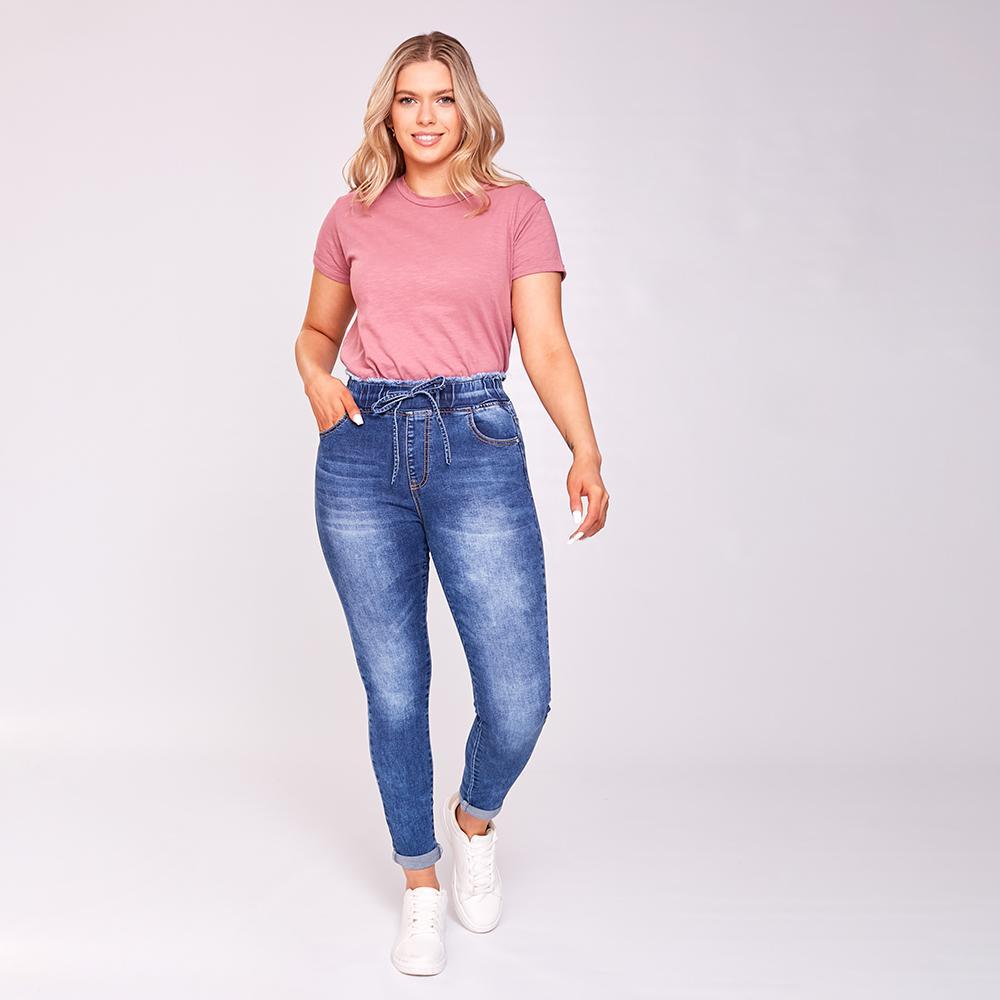 Dana Drawstring Classic Jeggings (Blue)
