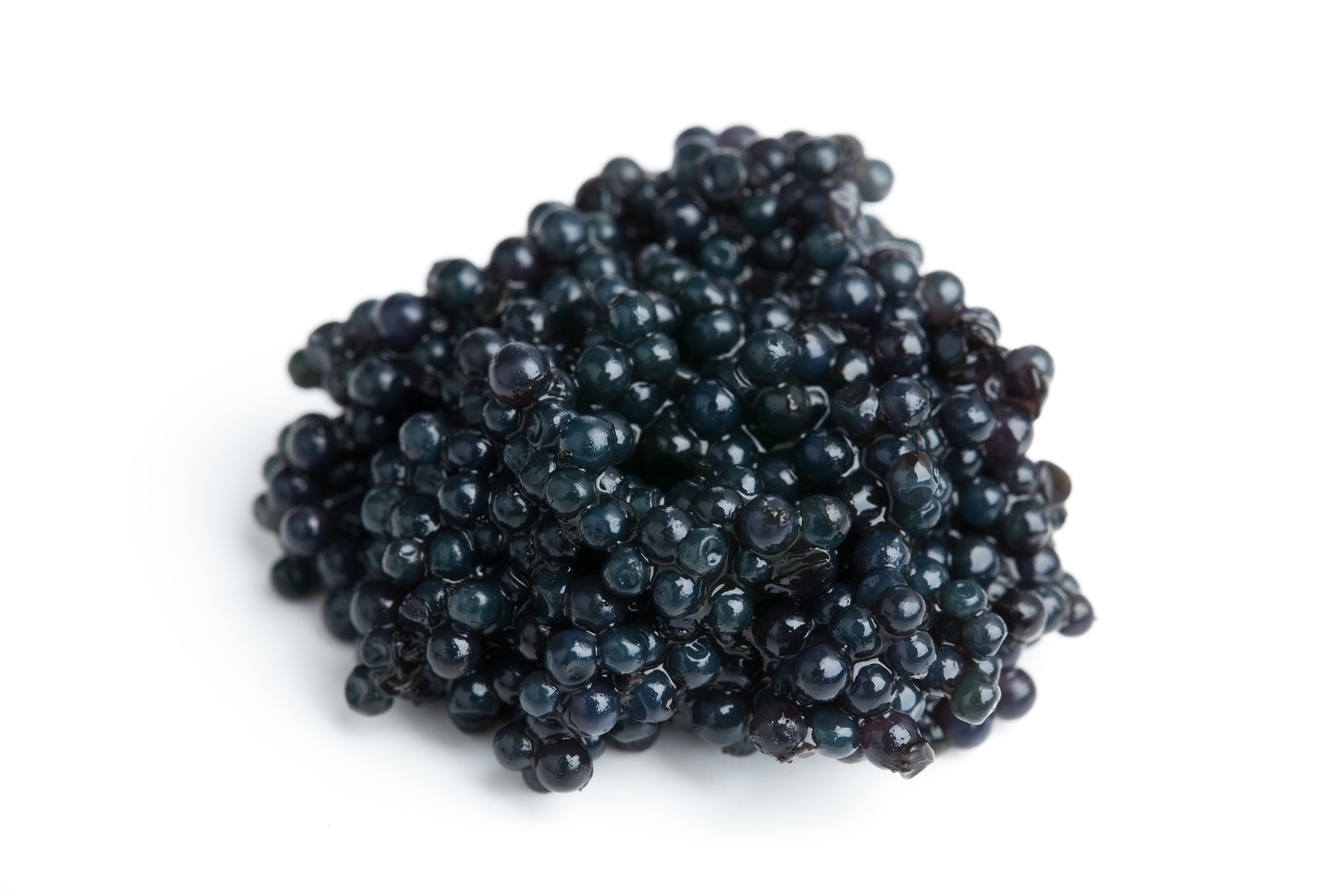 small pile of black caviar