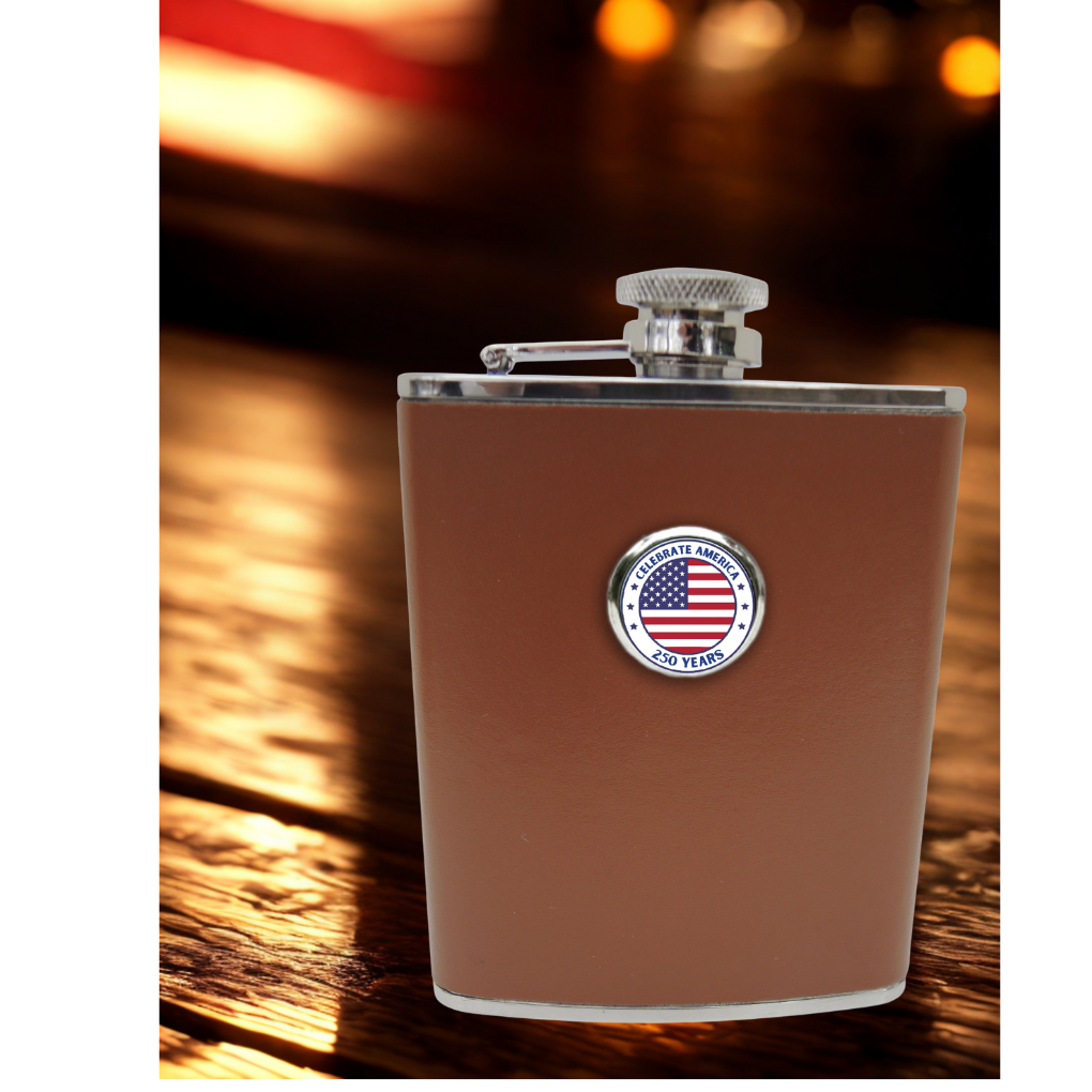 Leather Flask to Celebrate America 250