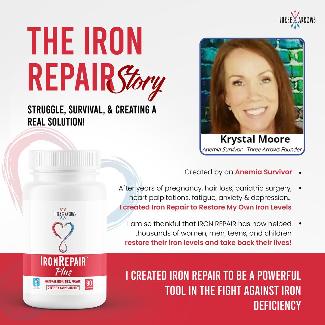 founder Krystal Moore, an anemia survivor, shares why she created Iron Repair Plus, a natural iron supplement, to fight iron deficiency.