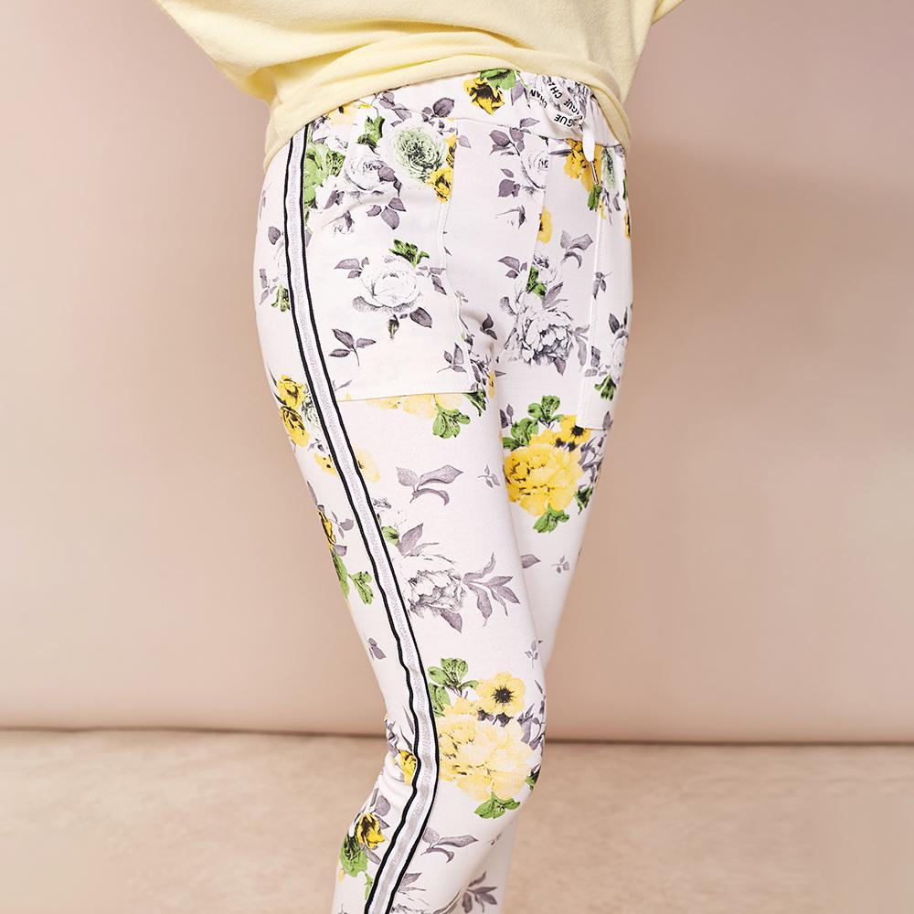 Kelly Floral Joggers (Lemon)