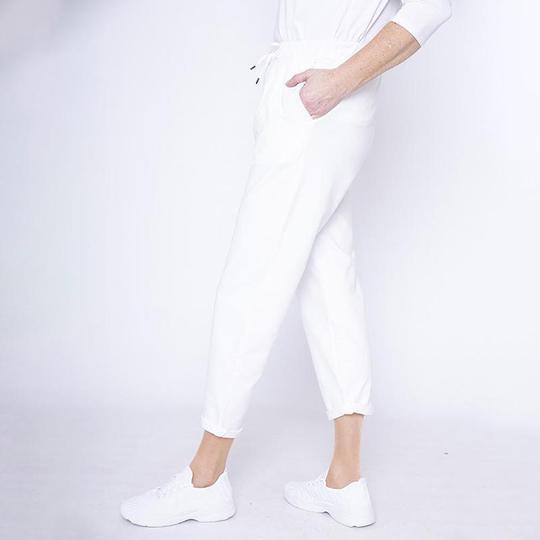 Drawstring Jersey Trouser in White