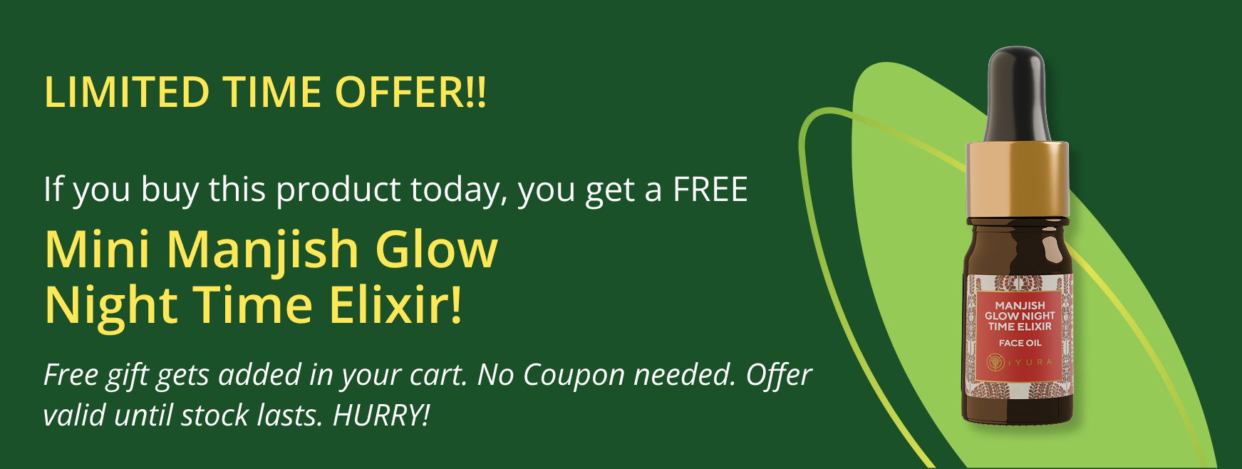 limited time offer for mini manjish daily glow face oil