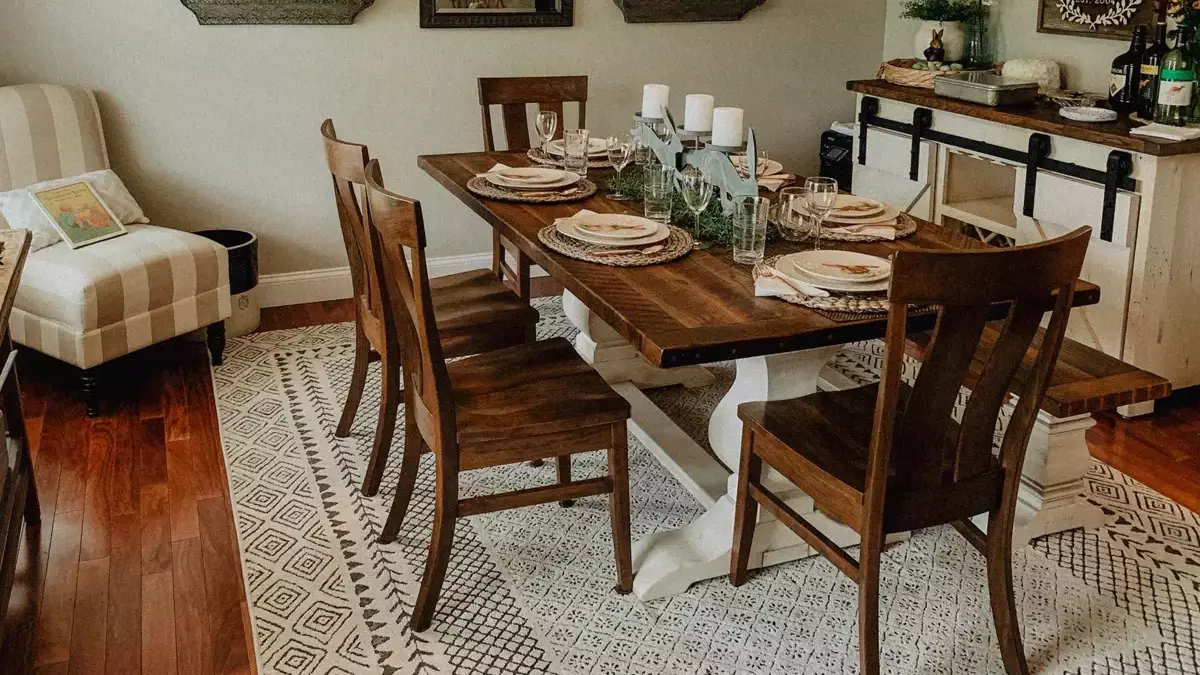 farmhouse reclaimed wood dining table