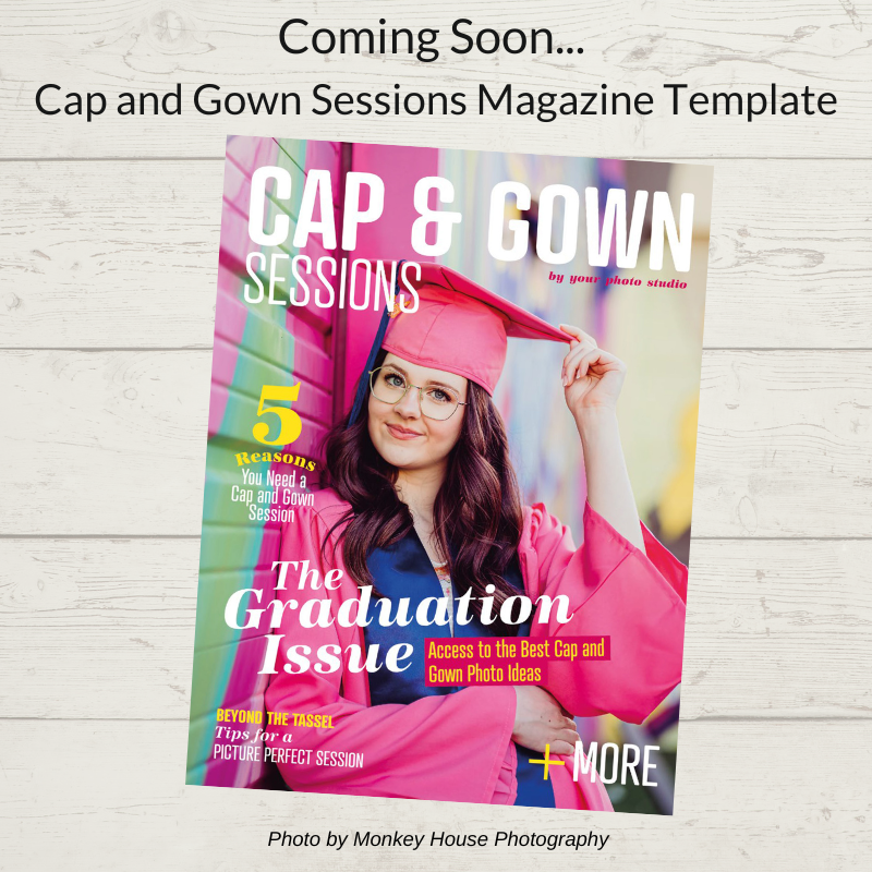 High School Senior Cap and Gown Session Magazine Template