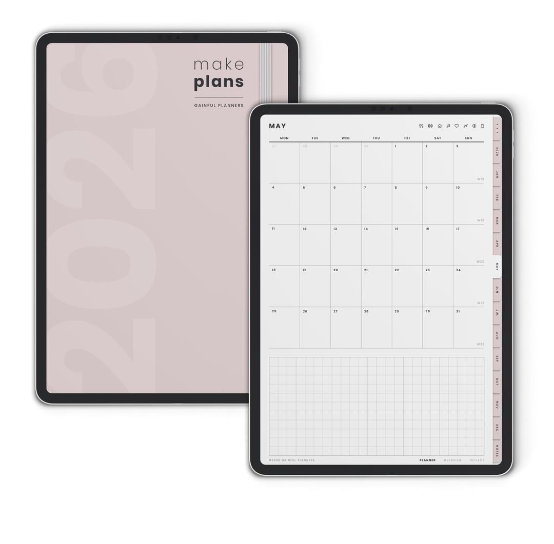 Pastel Portrait Digital Planner 2026