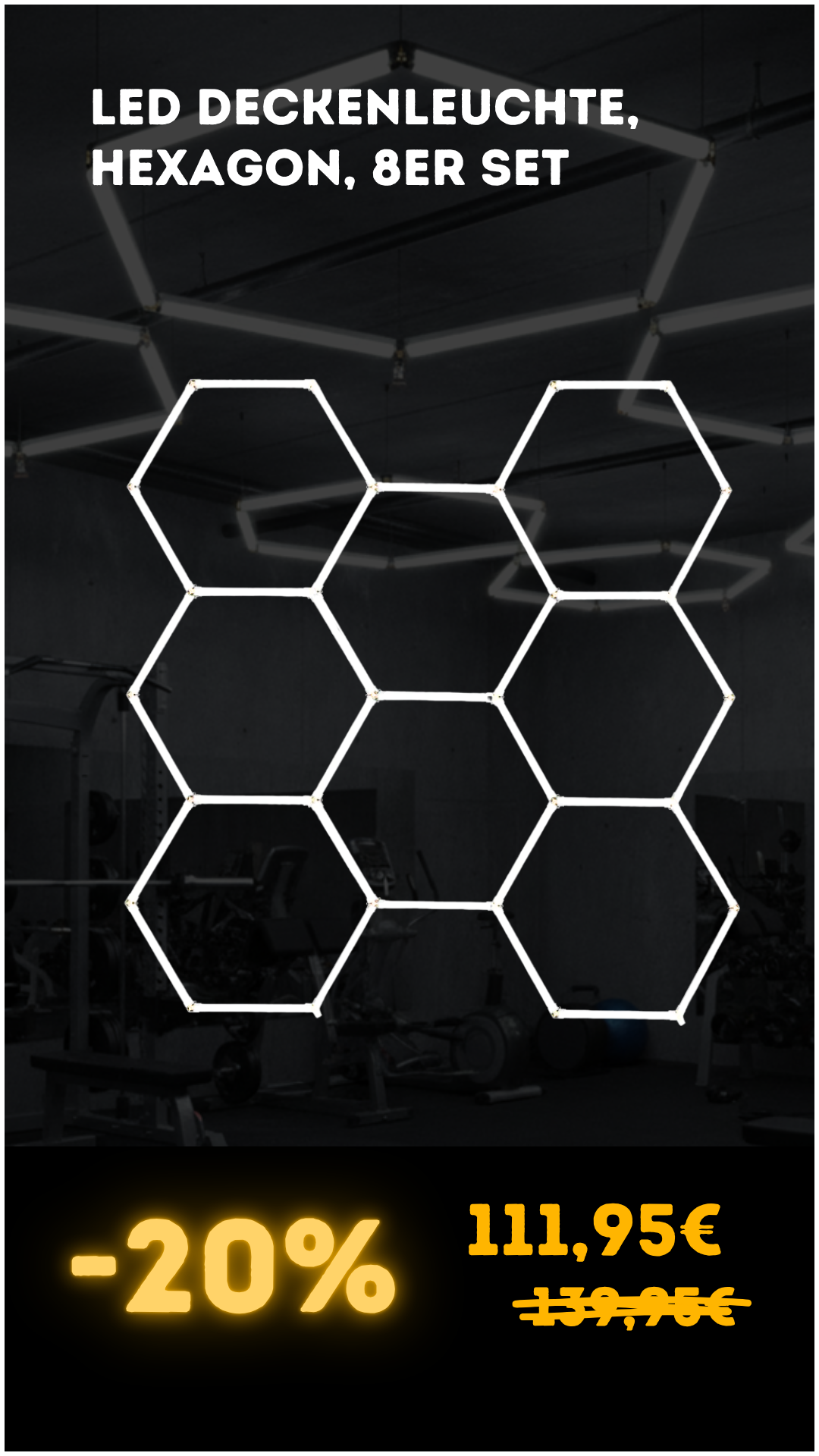 LED Deckenleuchte Hexagon