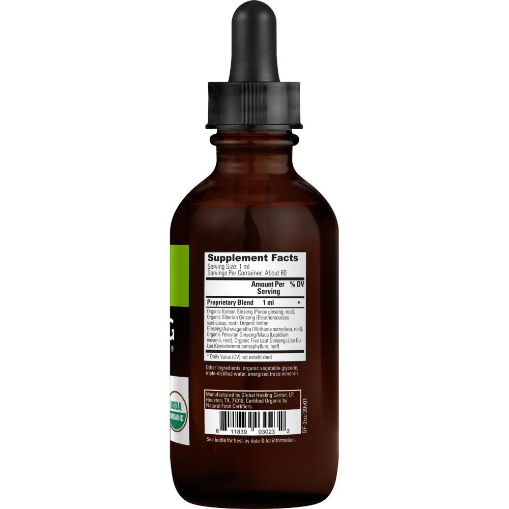 Global Healing Ginseng Fuzion Supplement Facts