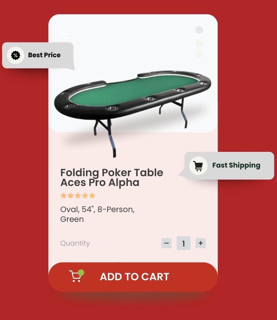 Folding Poker Table Aces Pro Alpha - Green