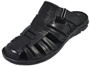 Fado - Mens black leather mules clog - Reindeer Leather