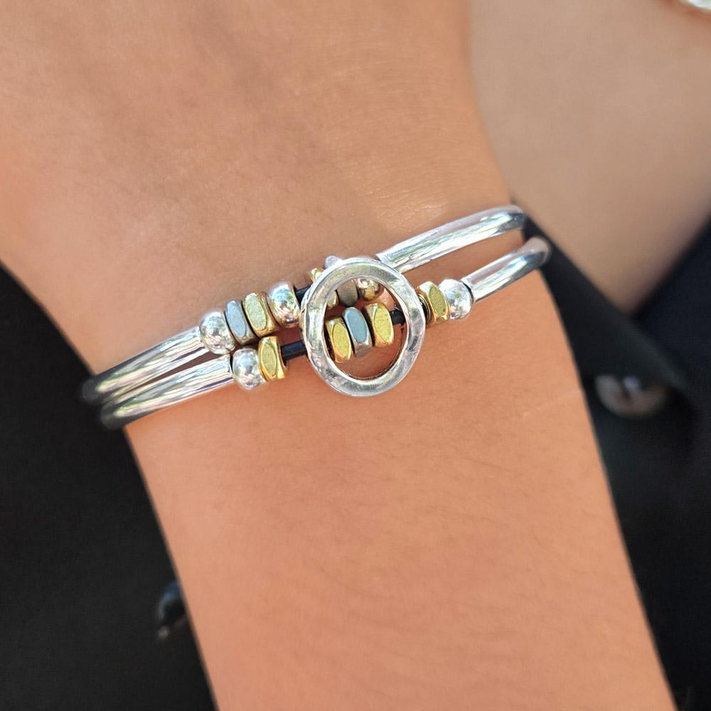 Optimism gold and silver adjustable size bracelet