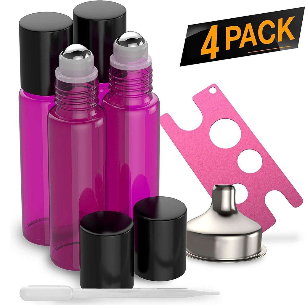 Essential Oil Roller Bottles (Pink)