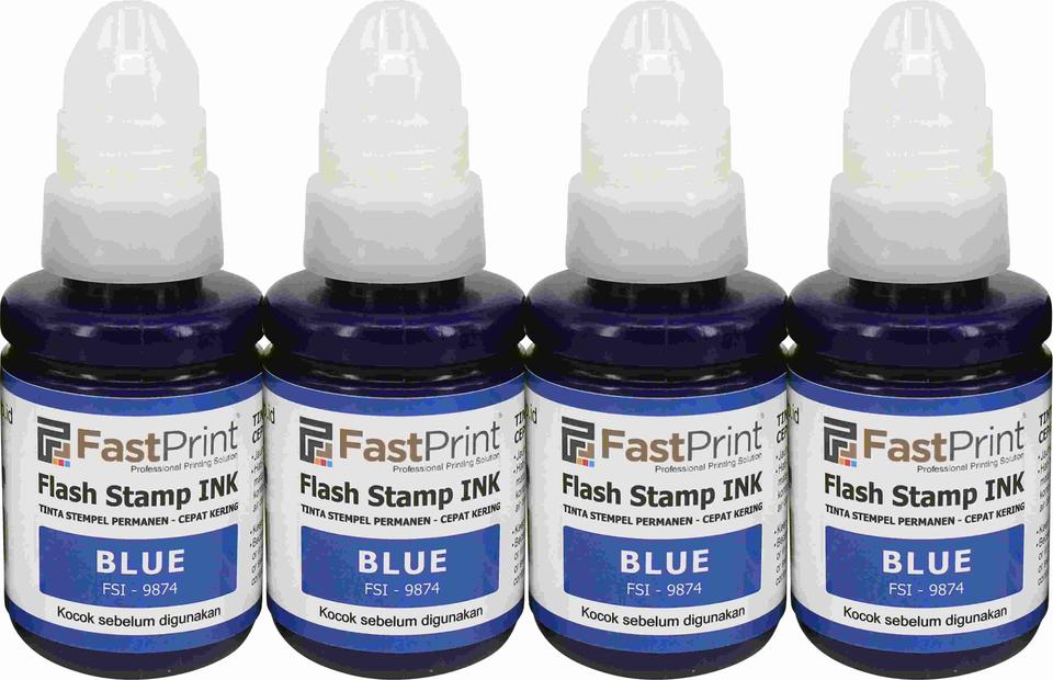 warna tinta biru, tinta stempel flash