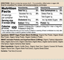 Vegan Vanilla Proteini nutritional label