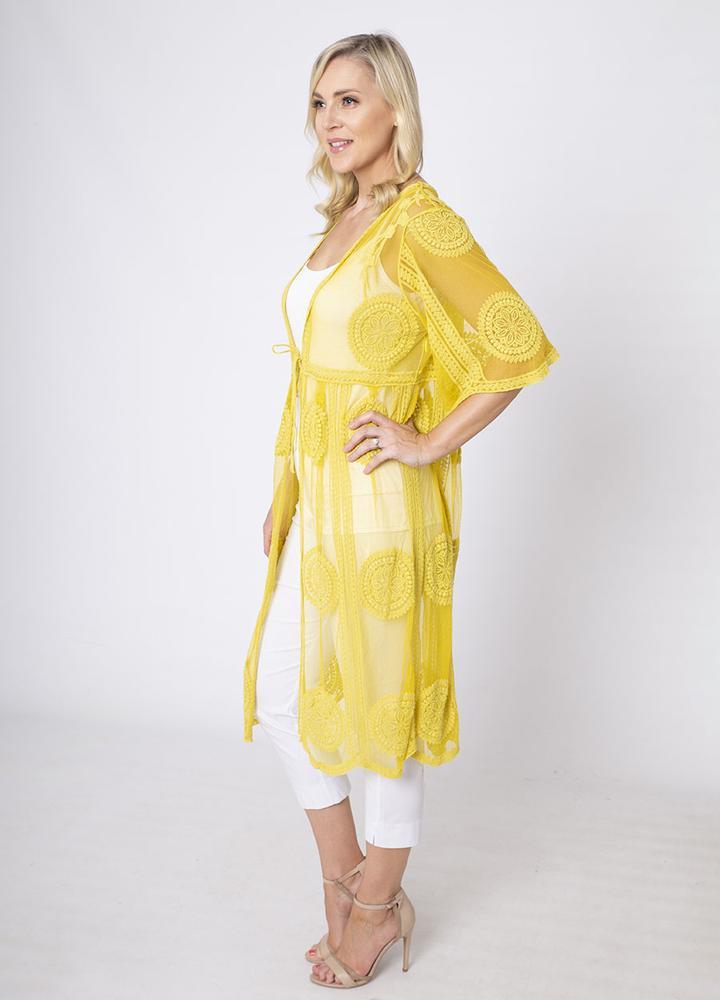 Long Lace Crochet Cardi