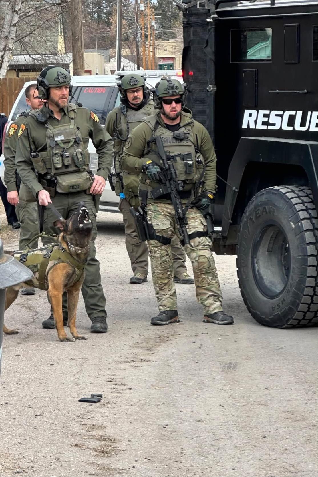 k9 audie with rescue team
