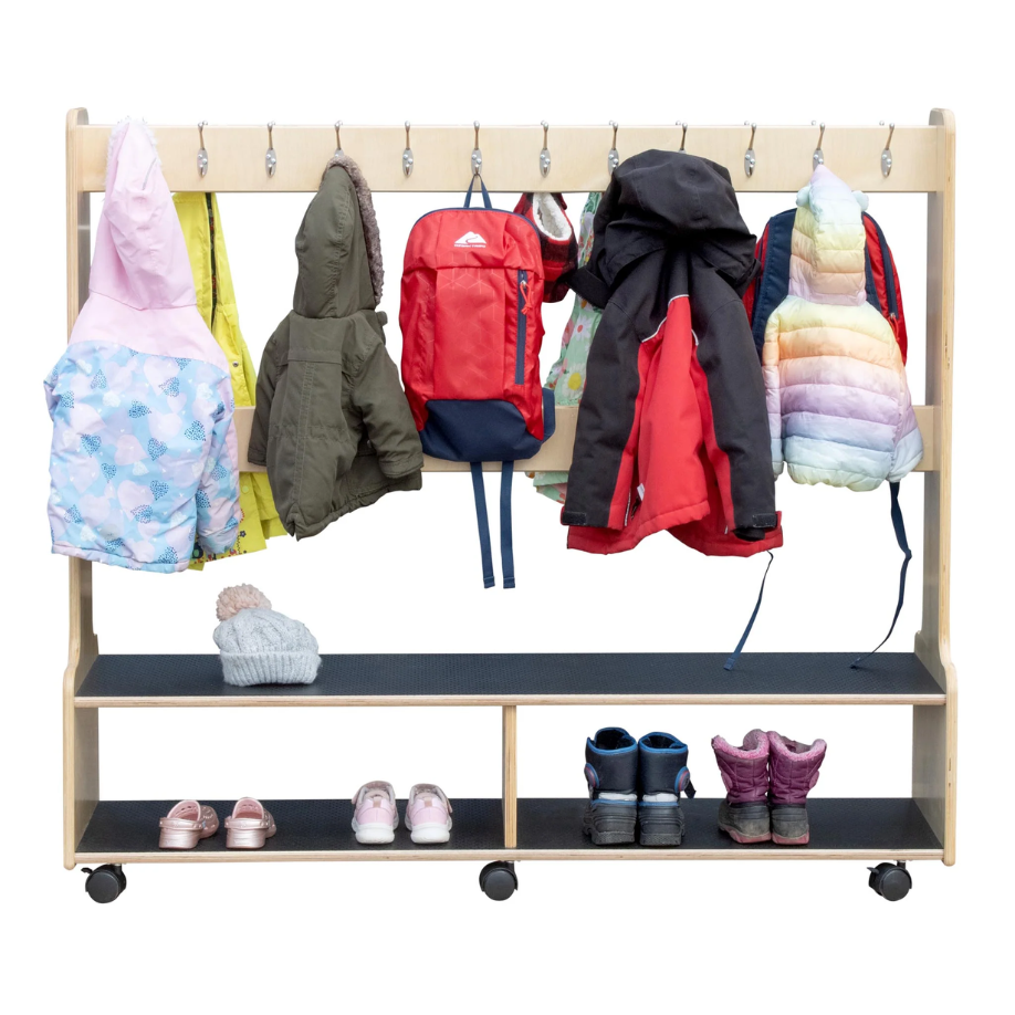 Mobile Coat Caddy, Trojan Classroom Furniture, Made in Canada, Elementary Classroom Furniture, Montessori Classroom Furniture, Before & After School Programs