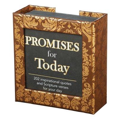 Promises for Today 202 inspirational quotes and Scripture verses in gold and black box