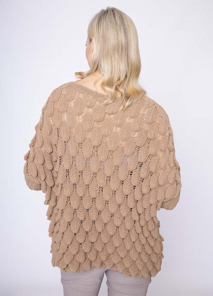 Wave Chunky Jumper in Camel