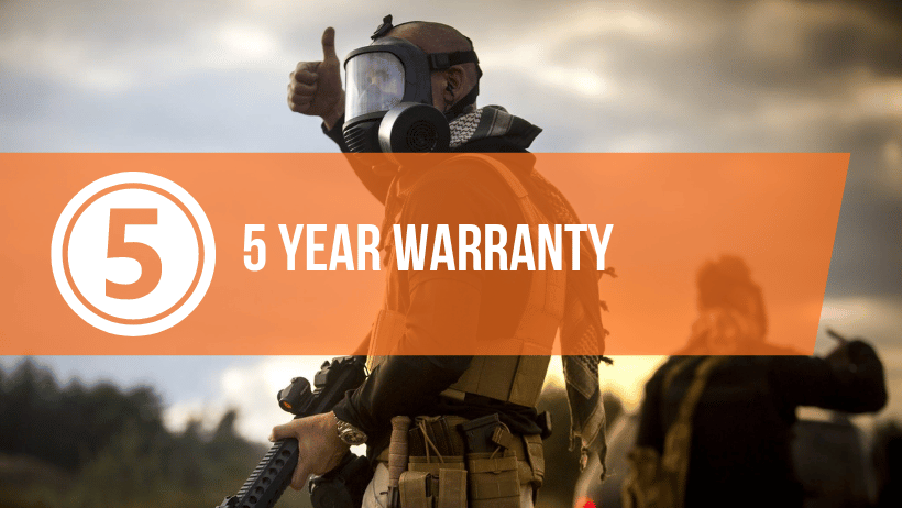 Mira Safety offers a 5 year warranty
