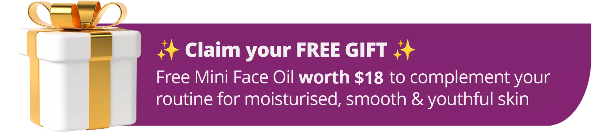 free sample of our bestselling face oil available on this purchase.