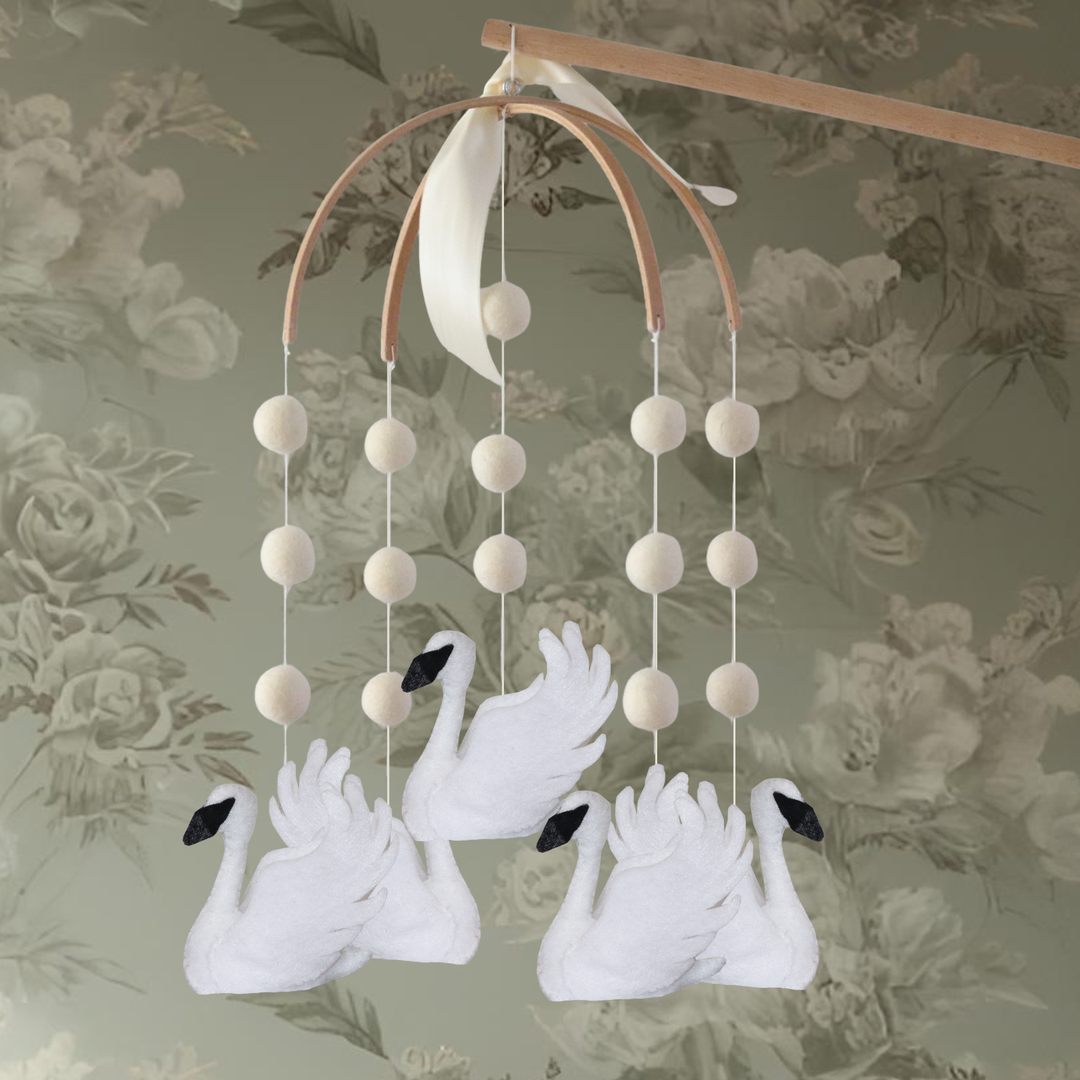 Swan Baby Mobile