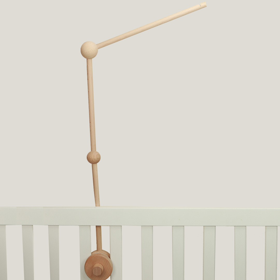 Natural Wood Baby Crib Arm