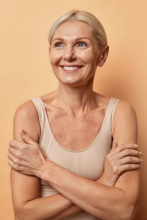 woman keeping her arms and legs smooth