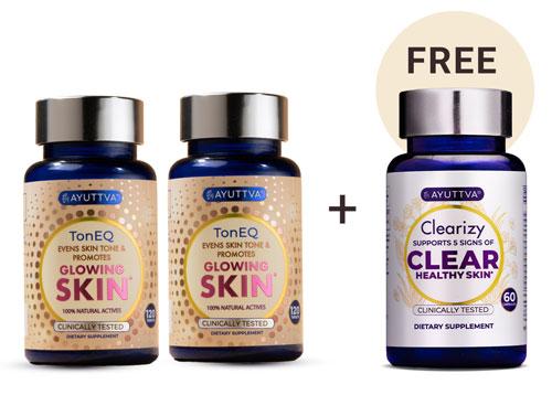 One bottle of Clearizy supplement free with two bottles of TonEQ supplement