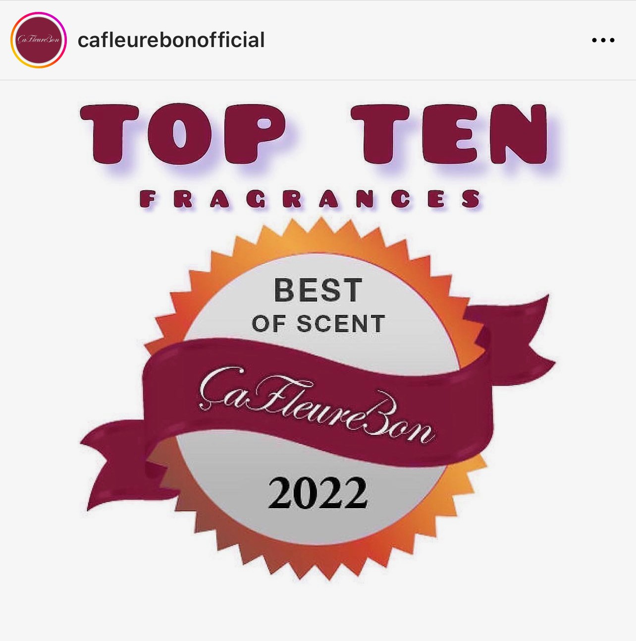 Ca Fleur Bon's Ten Best Perfumes of 2022