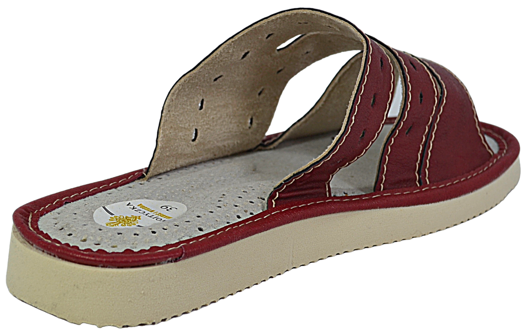Thalia - women's wide width shearling slippers - Reindeer Leather