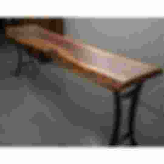 live edge walnut sofa table