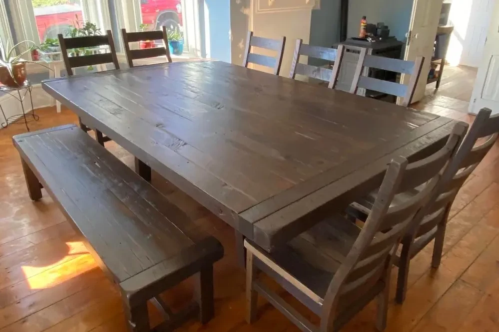 Reclaimed Wood Dining Table made of Historic Home