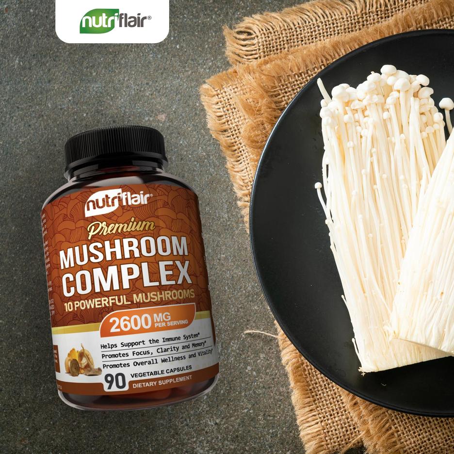 10 Blend Mushroom Complex NutriFlair Premium Supplements