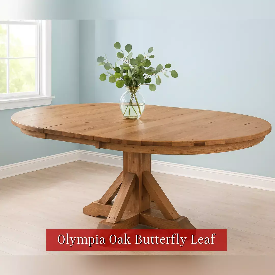 extended oak butterfly leaf table