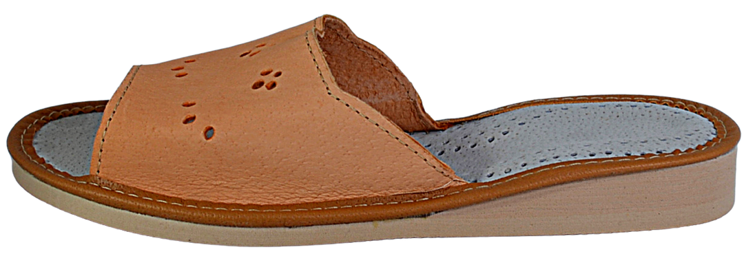 Enya - house leather slippers for women - Reindeer Leather