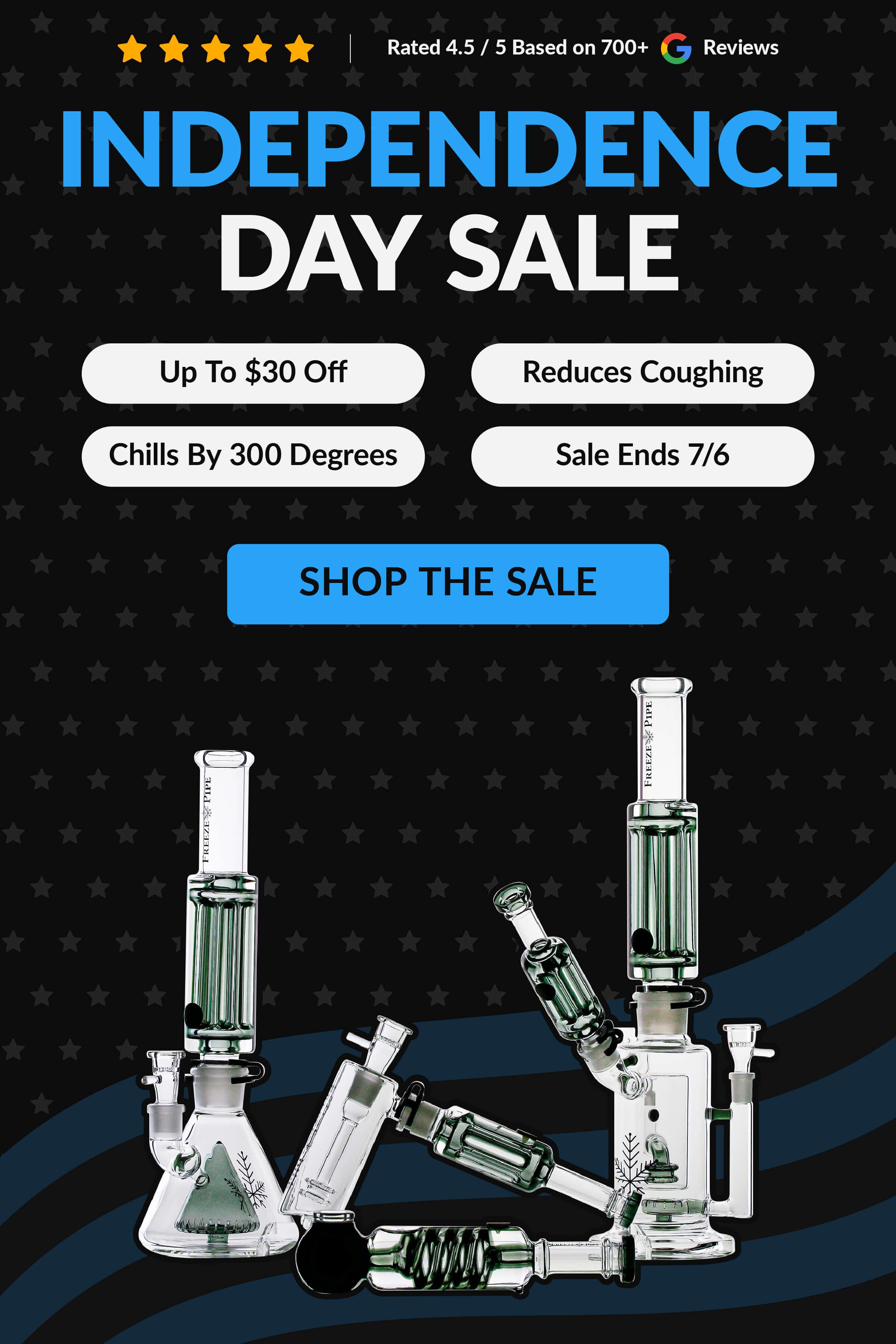best selling bongs and pipes on table