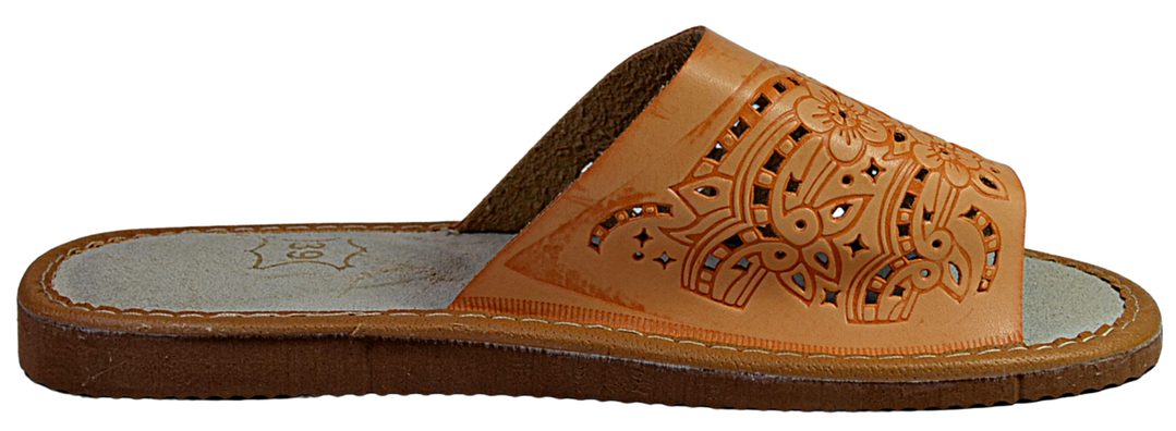 Agata - Women summer slippers - Reindeer Leather