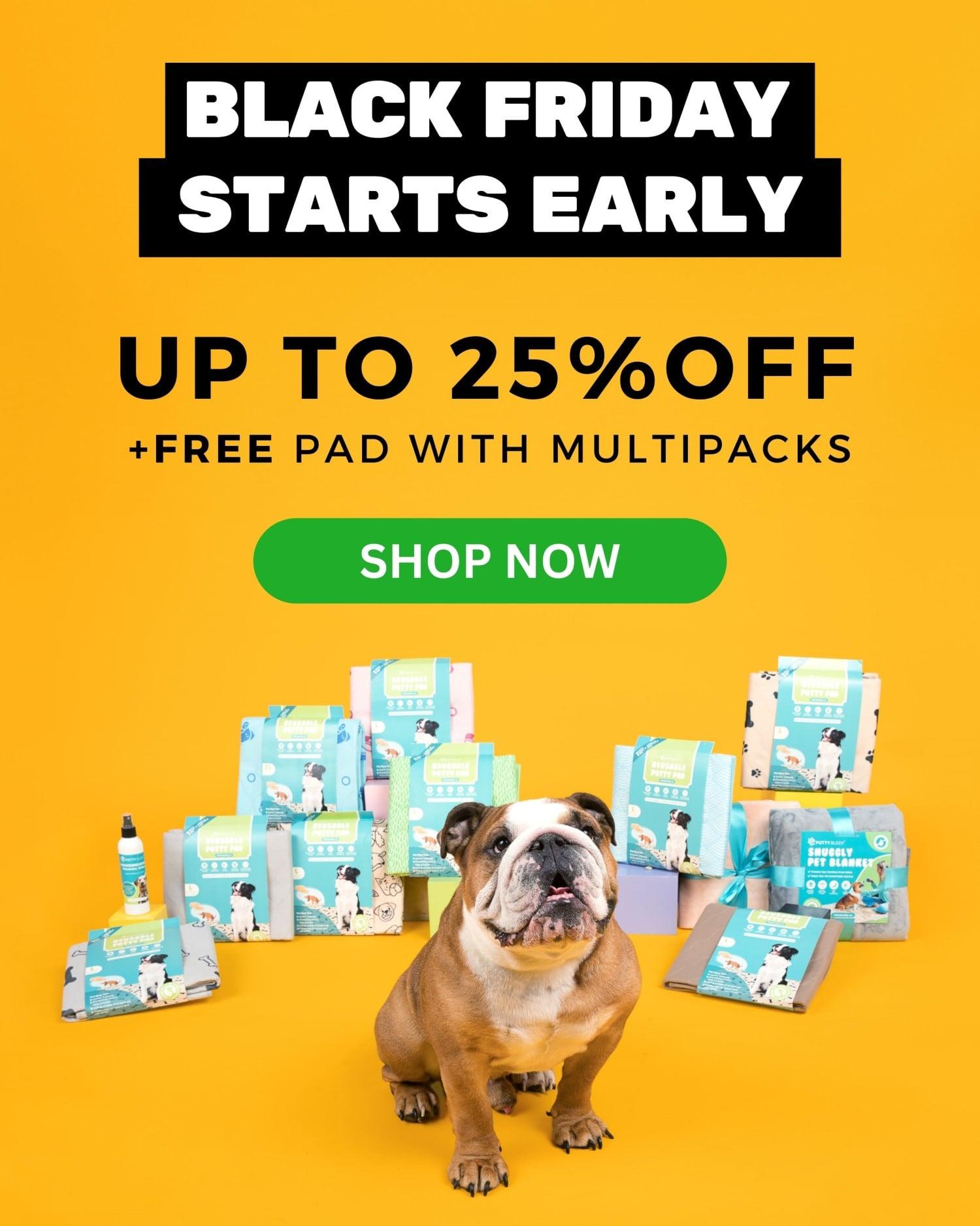 A promotional banner for Potty Buddy's Black Friday Sale