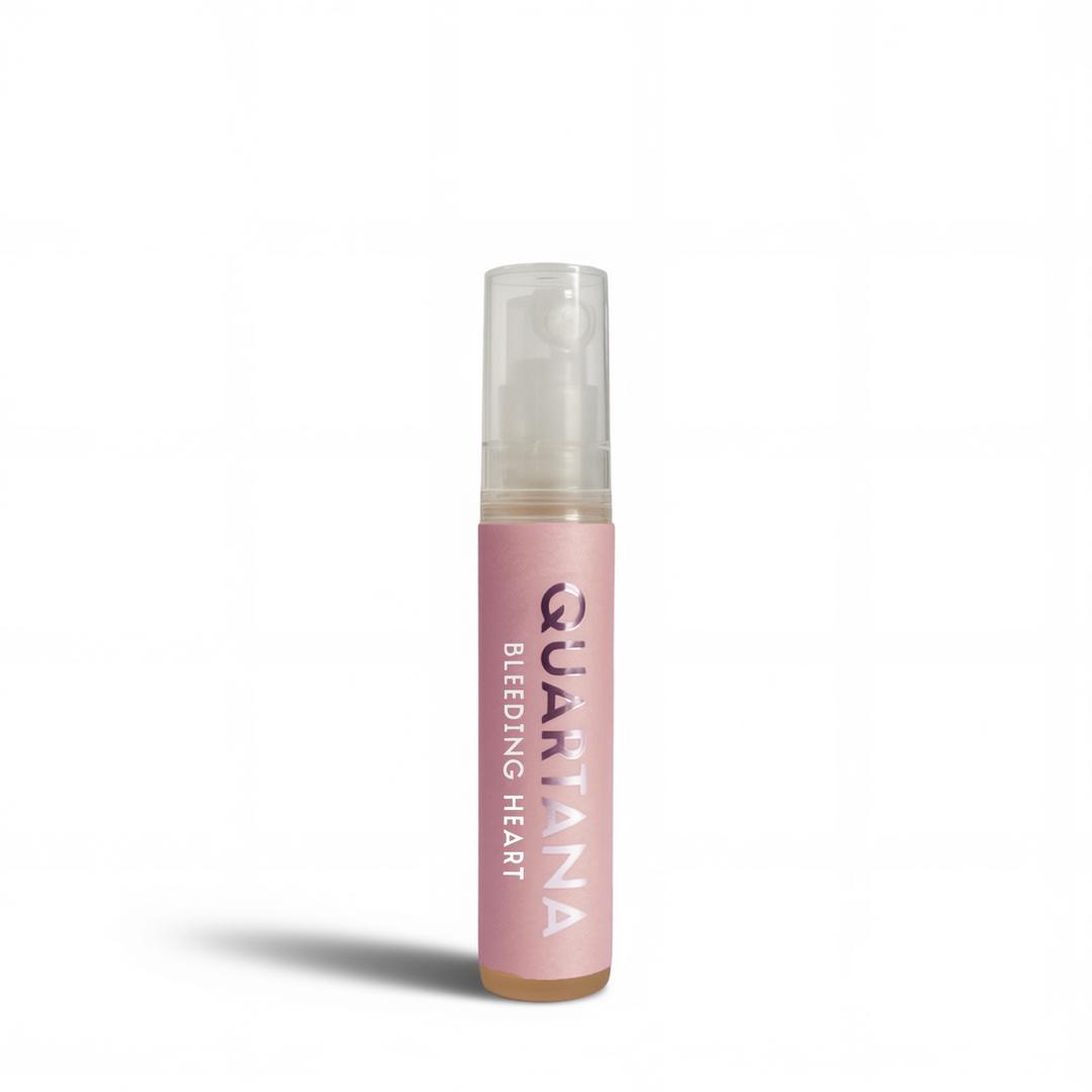 2mL discovery vial of Bleeding Heart perfume in front of white backdrop