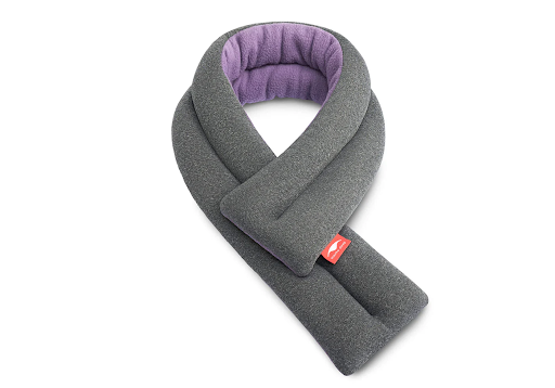 A gray and purple neck heating pad makes a good sleep gift.