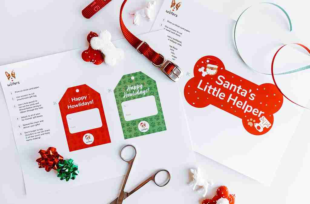 Dog Christmas Present Gift Tags  | Free Download
